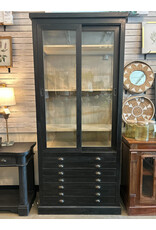 CAB1882 Britannica Glazed Armoire 2GD 4drw w/RG 40.1x17.7x90.5"H