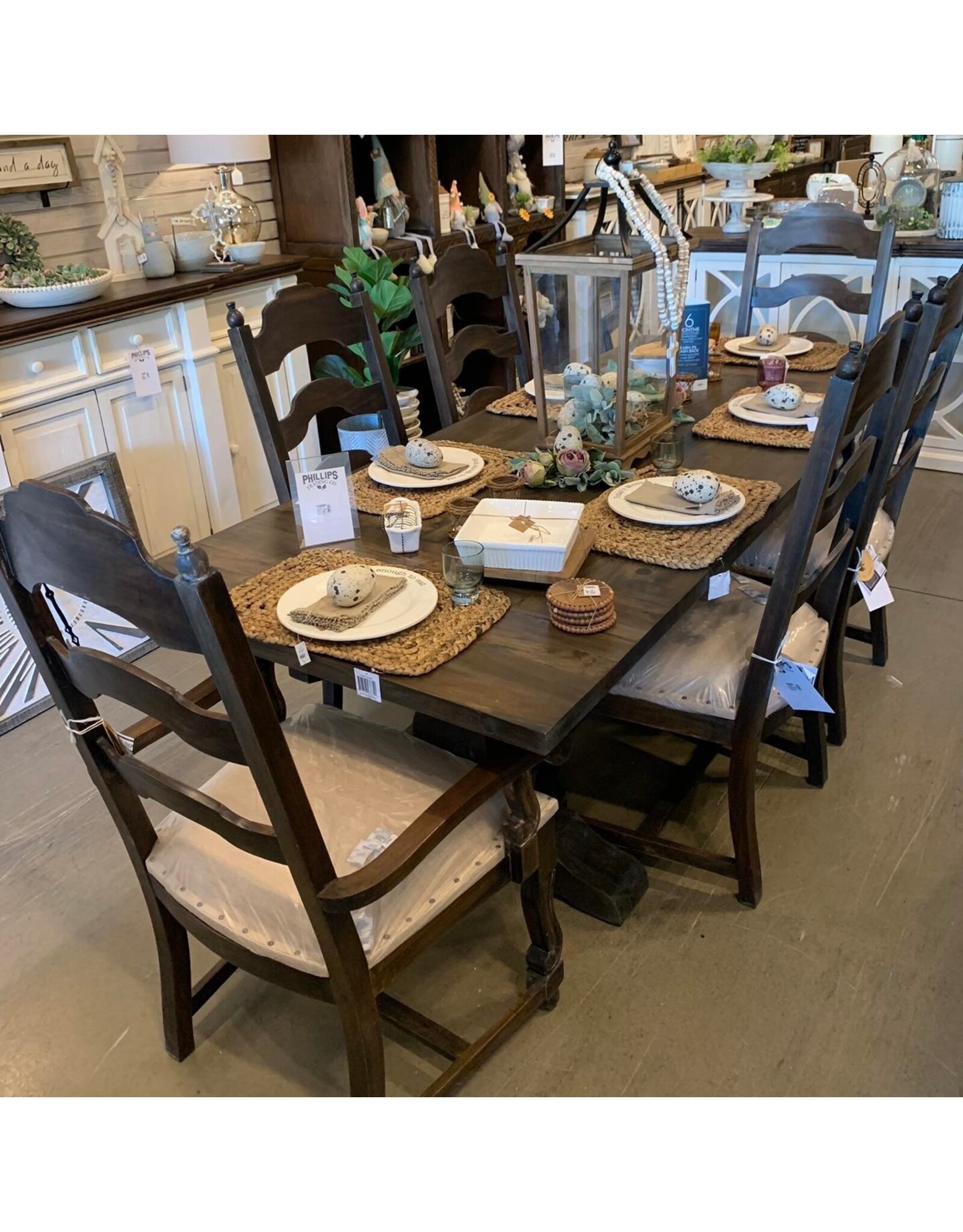 TAB3303 Trestle Dining Table 96.4x39.3x30.7