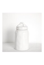 7.87" WHITE JAR W LID