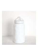 9.06" WHITE JAR W LID