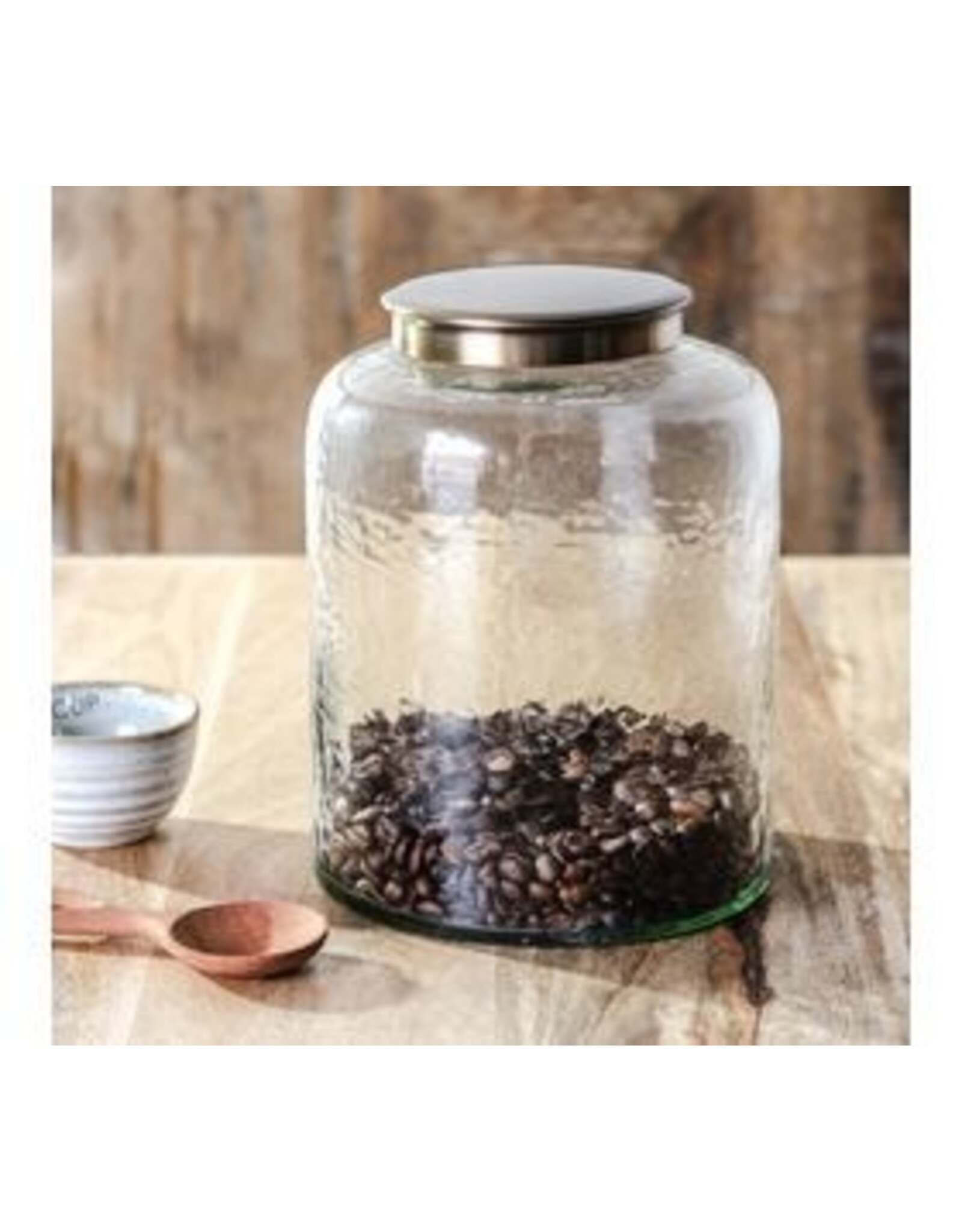 8.3" GLASS CANISTER W/LID