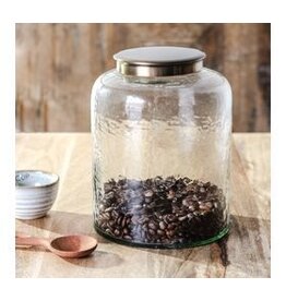 8.3" GLASS CANISTER W/LID