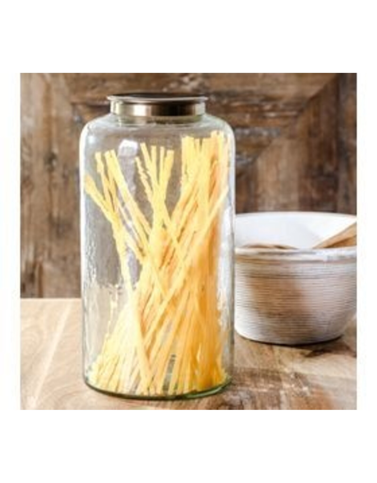 11.4" GLASS CANISTER W/LID