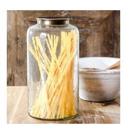 11.4" GLASS CANISTER W/LID