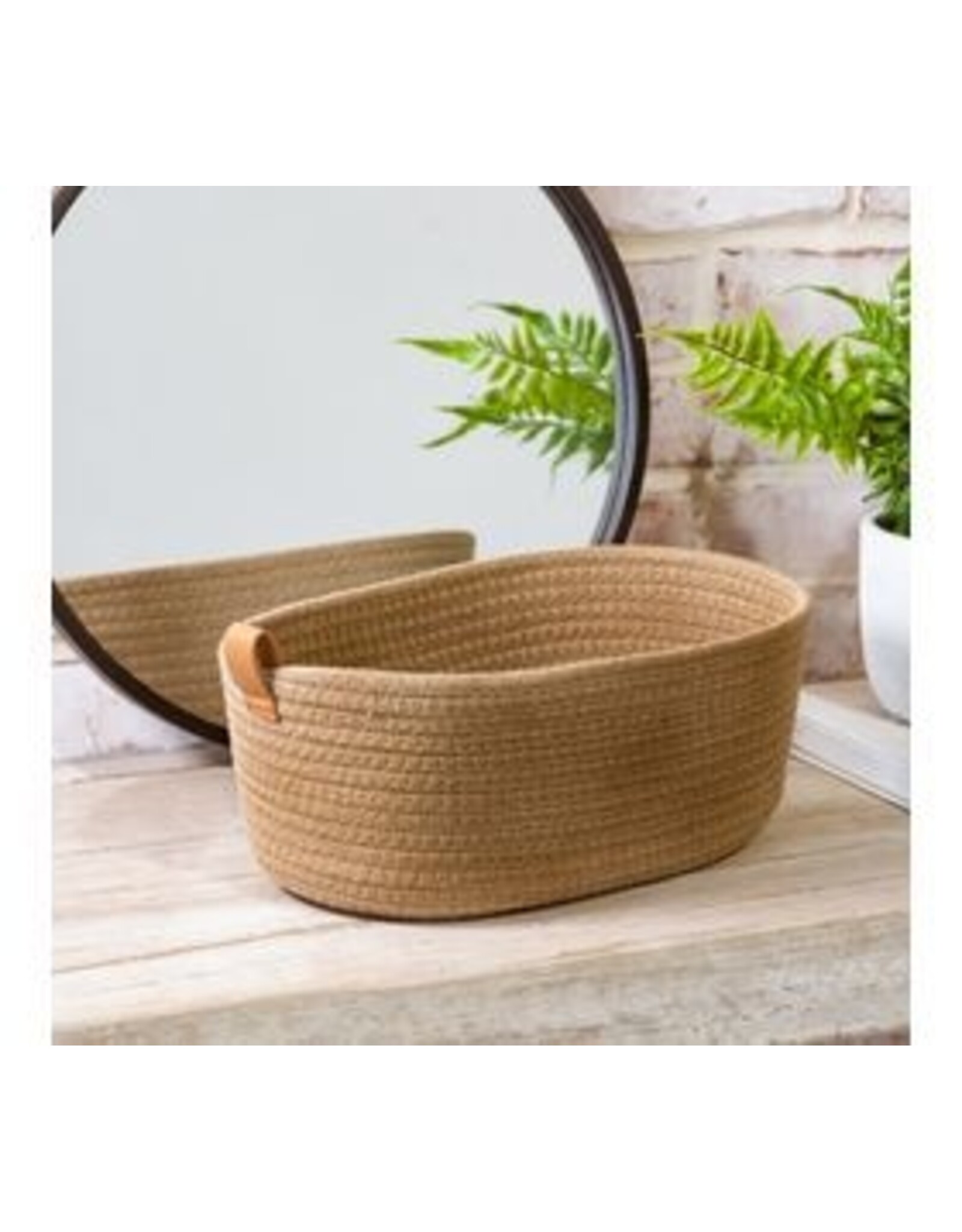 12.5" X 8.5" LARGE KHAKI BASKET