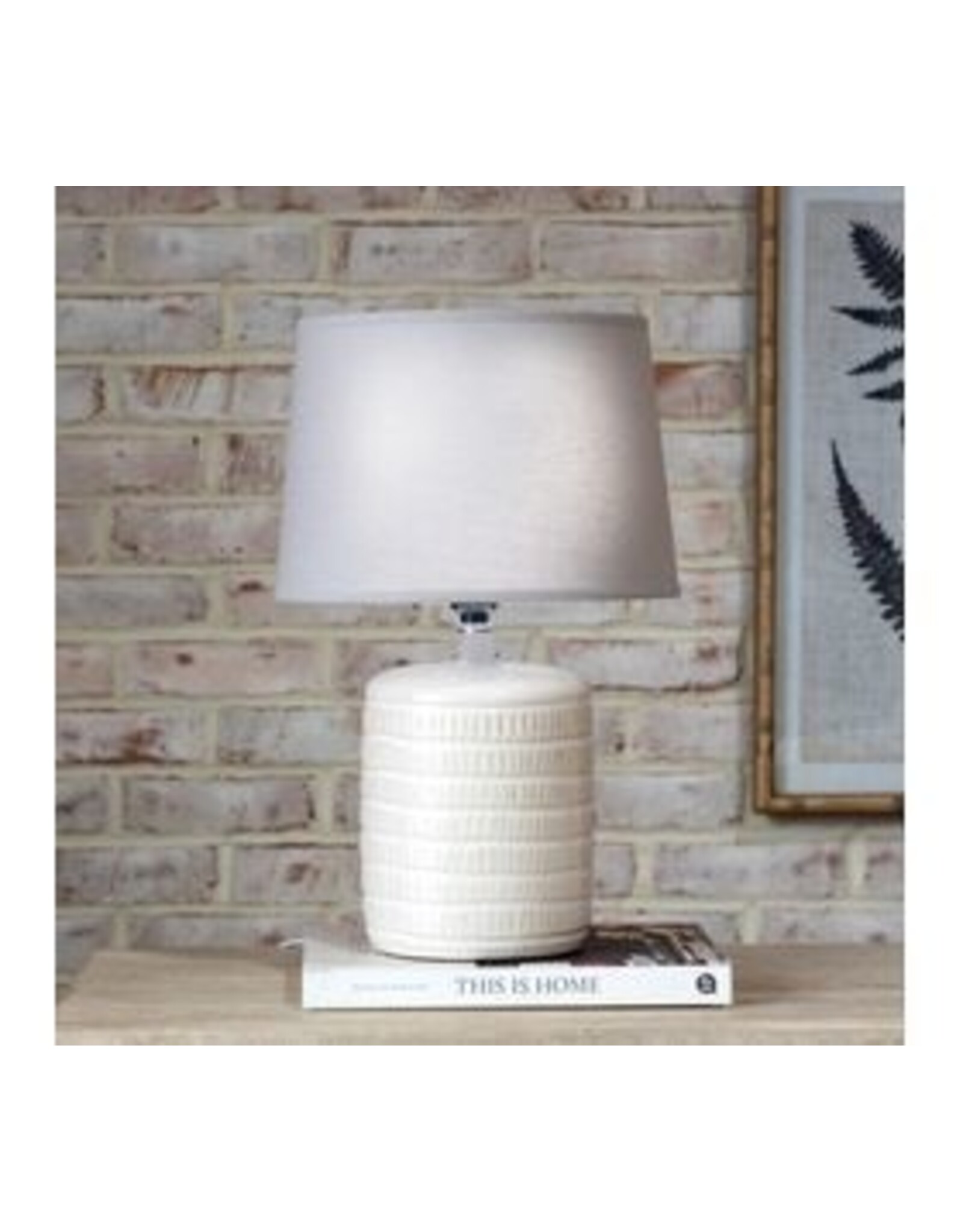 WHITE WAVY STRIPE LAMP