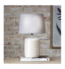 WHITE WAVY STRIPE LAMP