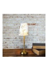 17" LED LAMP W/ IV FLORAL LAMPSHADE