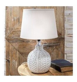 WHITE DIMPLE PATTERN LAMP