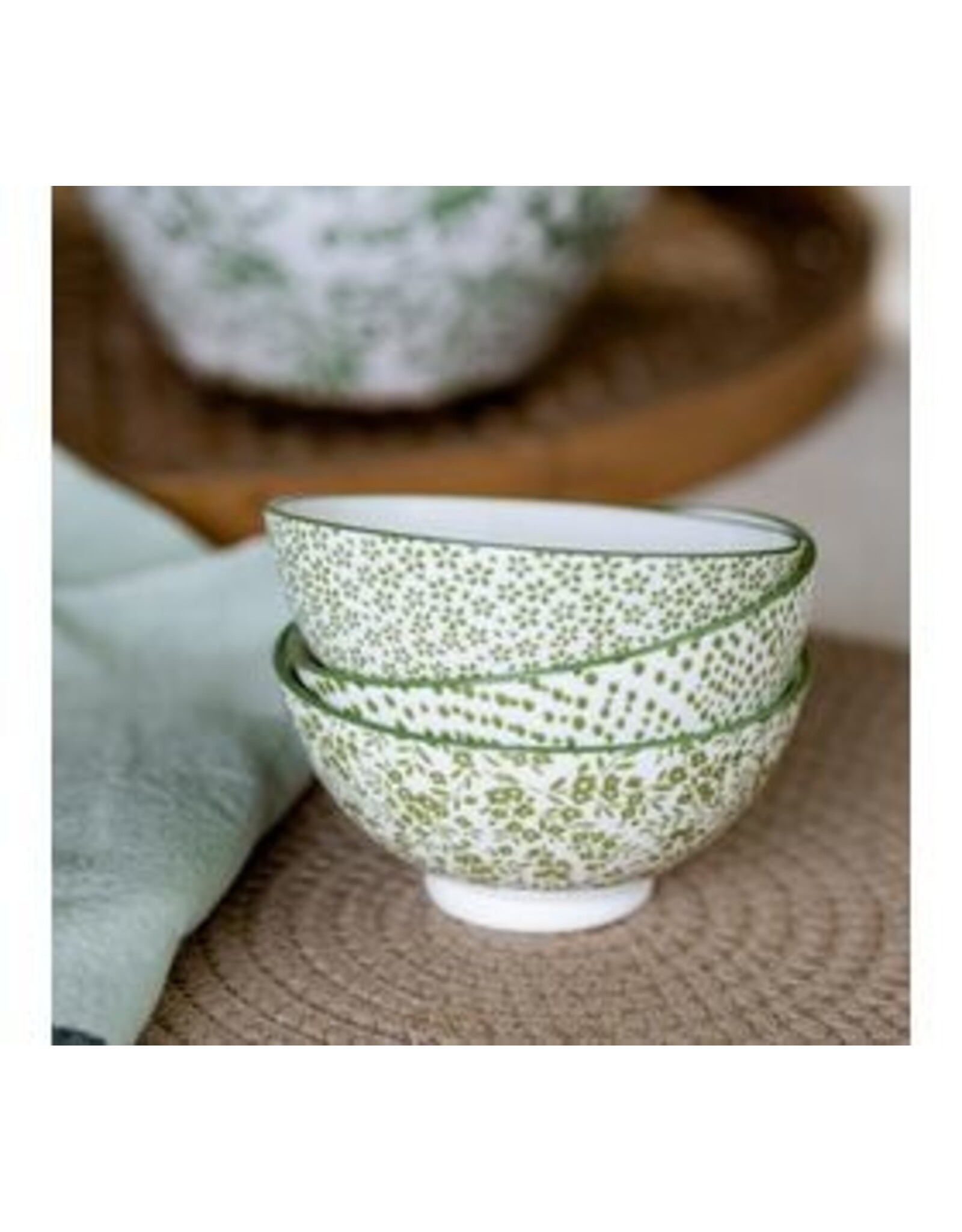 4" 3 ASST GREEN FLORAL/DOT