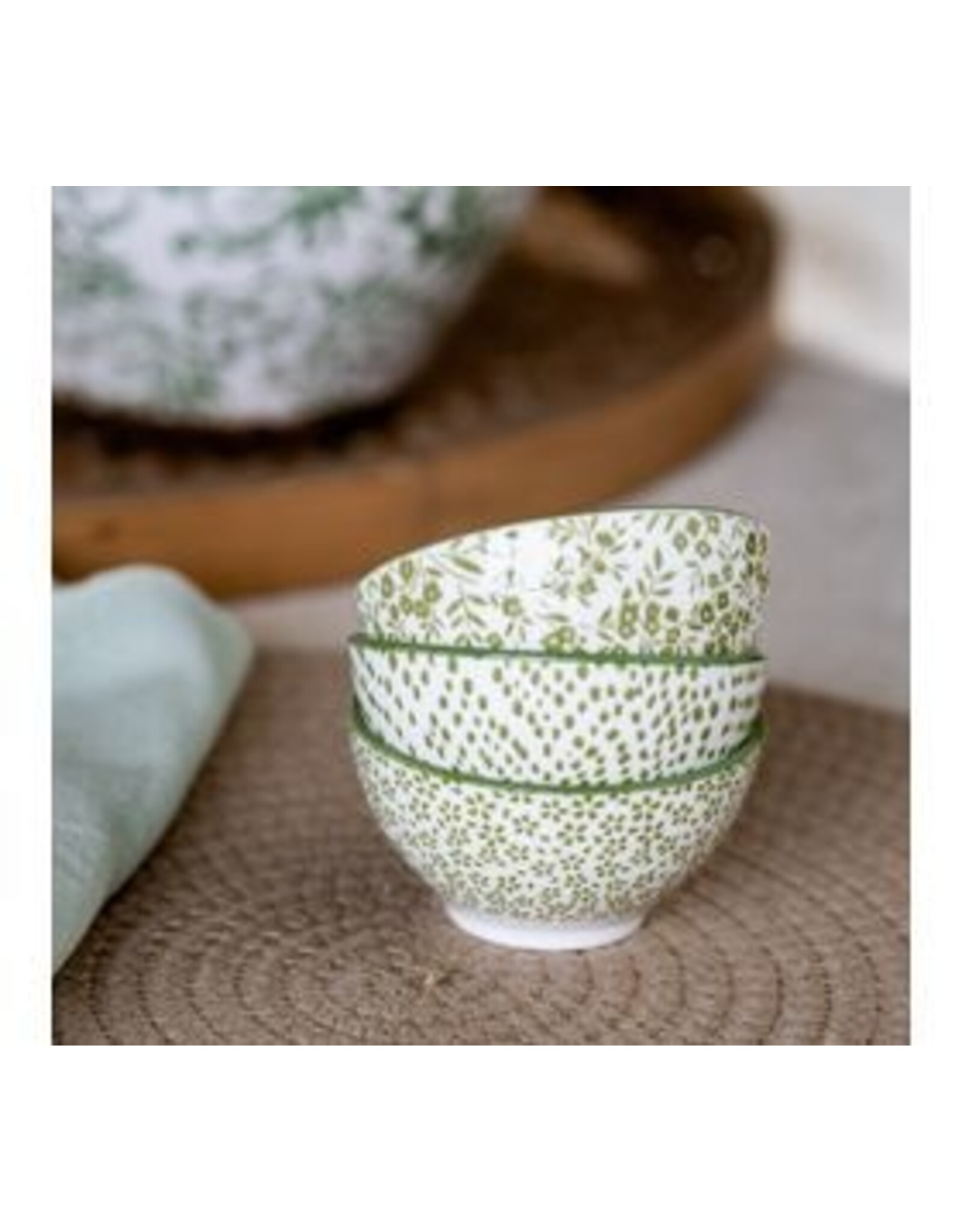 3" 3 ASST GREEN FLORAL/DOT