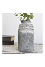 9" CHARCOAL SKIM CARVE VASE