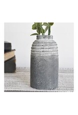 7" CHARCOAL SKIM CARVE VASE