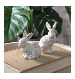 2 ASST. CERAMIC BUNNIES