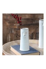 5.9" FANCY WHITE FACE VASE