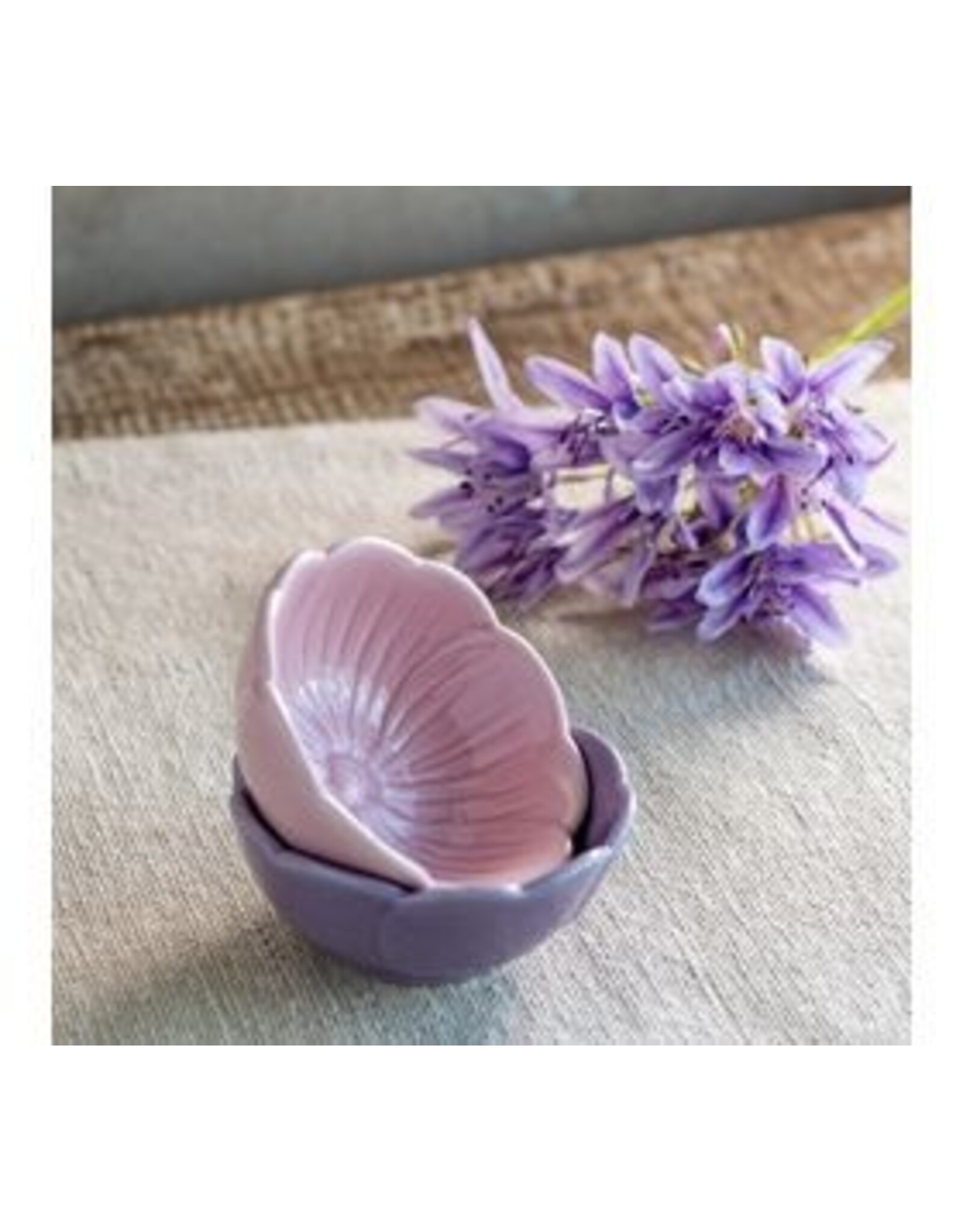 2 ASST PK/PU SM FLOWER BOWLS