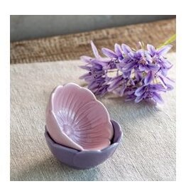 2 ASST PK/PU SM FLOWER BOWLS