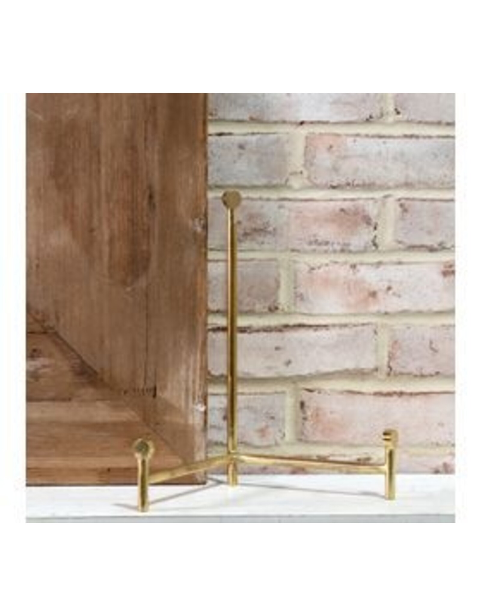 12" BRASS STRAIGHT BACK EASEL