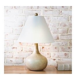 22" HONEY BEIGE CERAMIC TABLE LAMP
