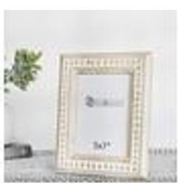 10.6" WOOD BEADED PHOTO FRAME