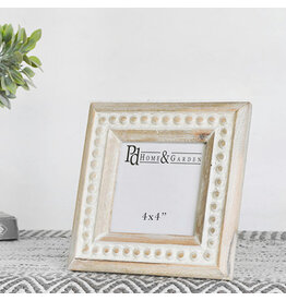 7.87" DIST. WHITE BEADED PHOTO