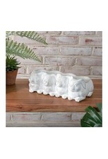 12.5" ROW OF BUNNIES PLANTER