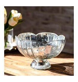 7.75"W METALLIC FINISH SCALLOPPED