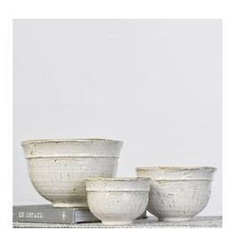 PDHP-028 - S/3 WHITE CERAMIC BOWLS - Large