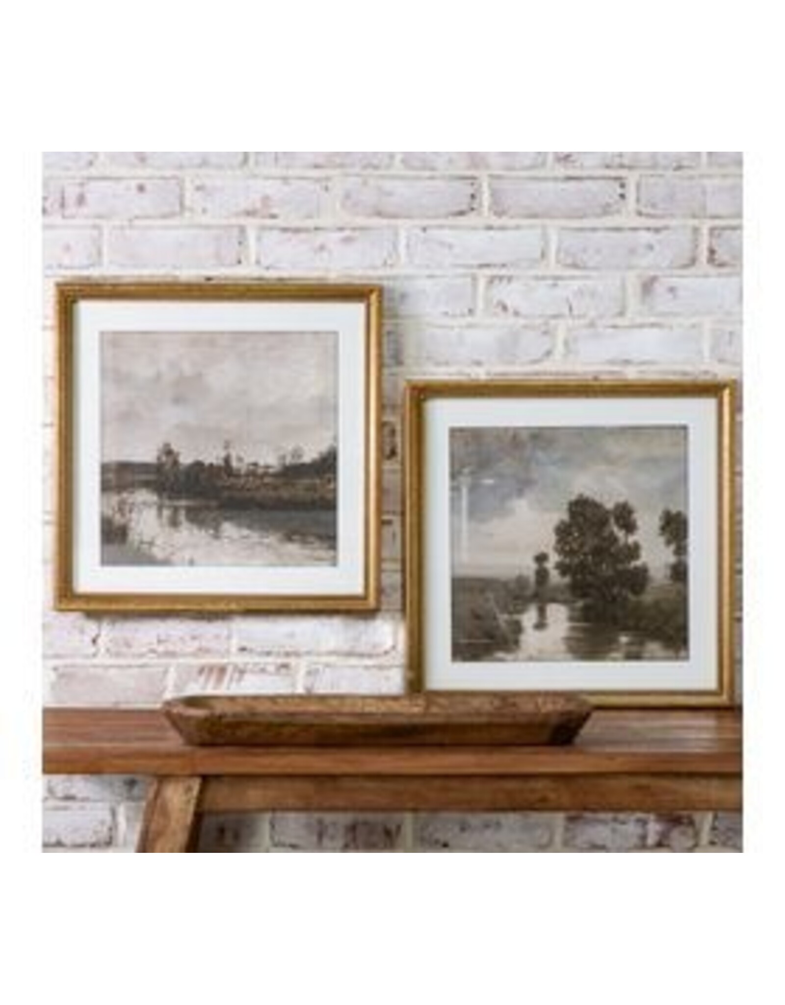 2 ASST 18" RIVER SCENE FRAMED PRINTS