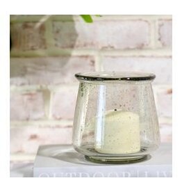5" STONE FINISHED ARTISAN GLASS JAR