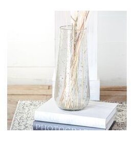 13" STONEWASH GLASS VASE