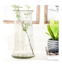 10.25" STONEWASH GLASS VASE
