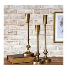 PDDI22-004 - GOLD FINISH CANDLE PILLAR - Large