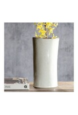 9.85" WHITE SAND CERAMIC VASE