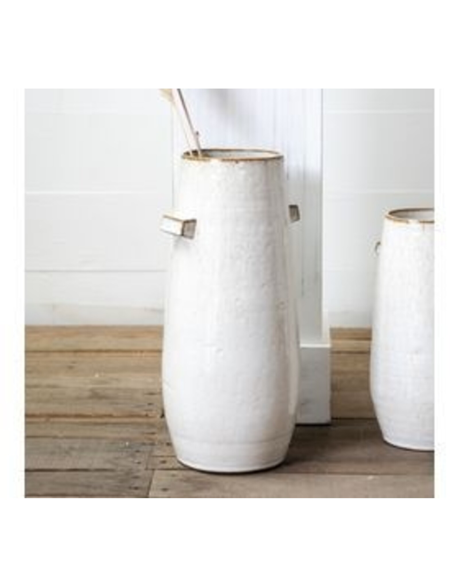 15.4" CERAMIC HANDLE VASE