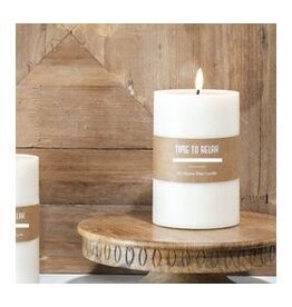6" H. WIDE LED PILLAR CANDLE