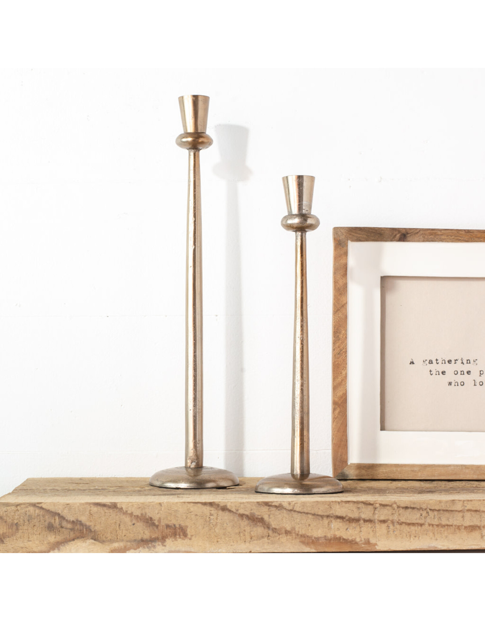 PDTA04 - ANT. BRASS CANDLE HOLDERS - Small