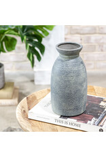 9.25" GREY WASH DECO VASE