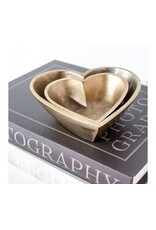 PDTA03 - ANT. BRASS HEART BOWL - Large