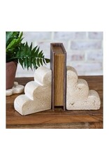 S/2 SCALLOP EDGE CEMENT BOOKENDS