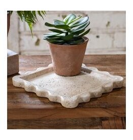 7.7" CEMENT SCALLOP TRAY