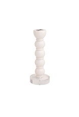 MED WHT RESIN TAPER HOLDER