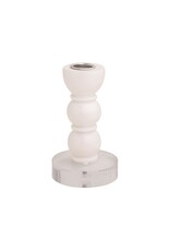 SM WHT RESIN TAPER HOLDER