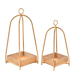 CANE TRAY LANTERN small 16" x 6 1/2"