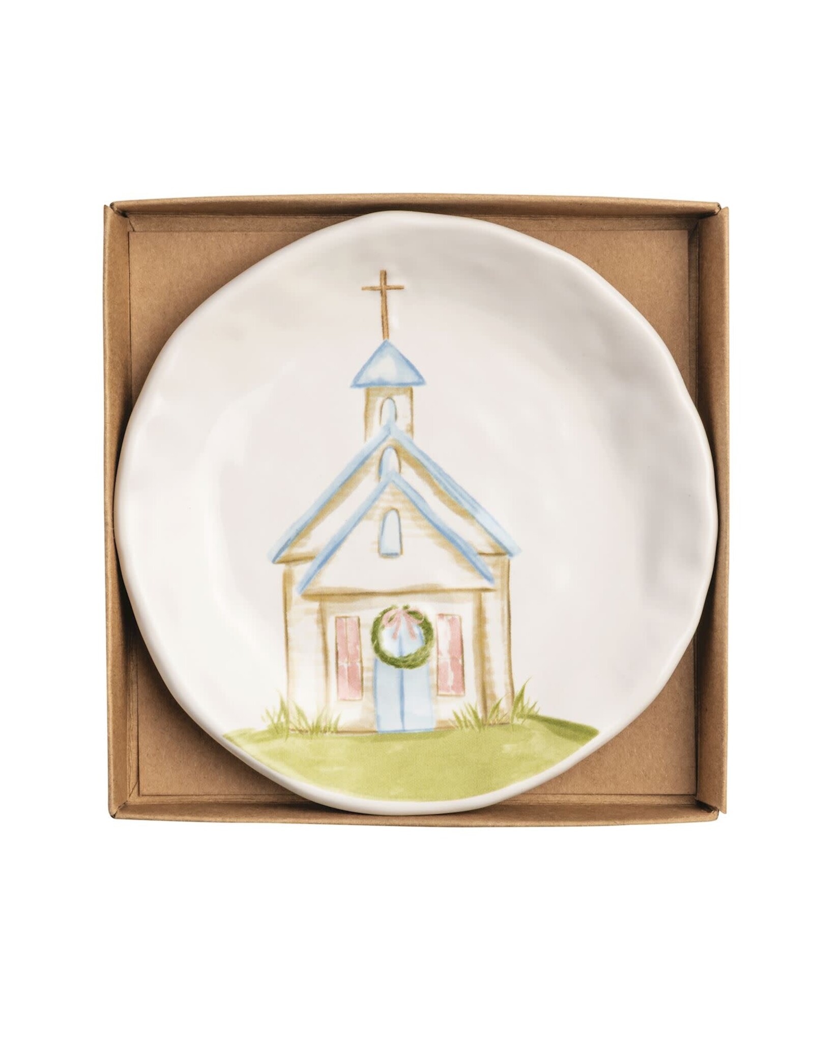 BOXED CHURCH TRINKET DISH