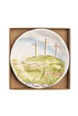 BOXED THREE CROSS TRINKET DISH