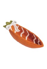 WHITE STRIPE CARROT CANDY DISH