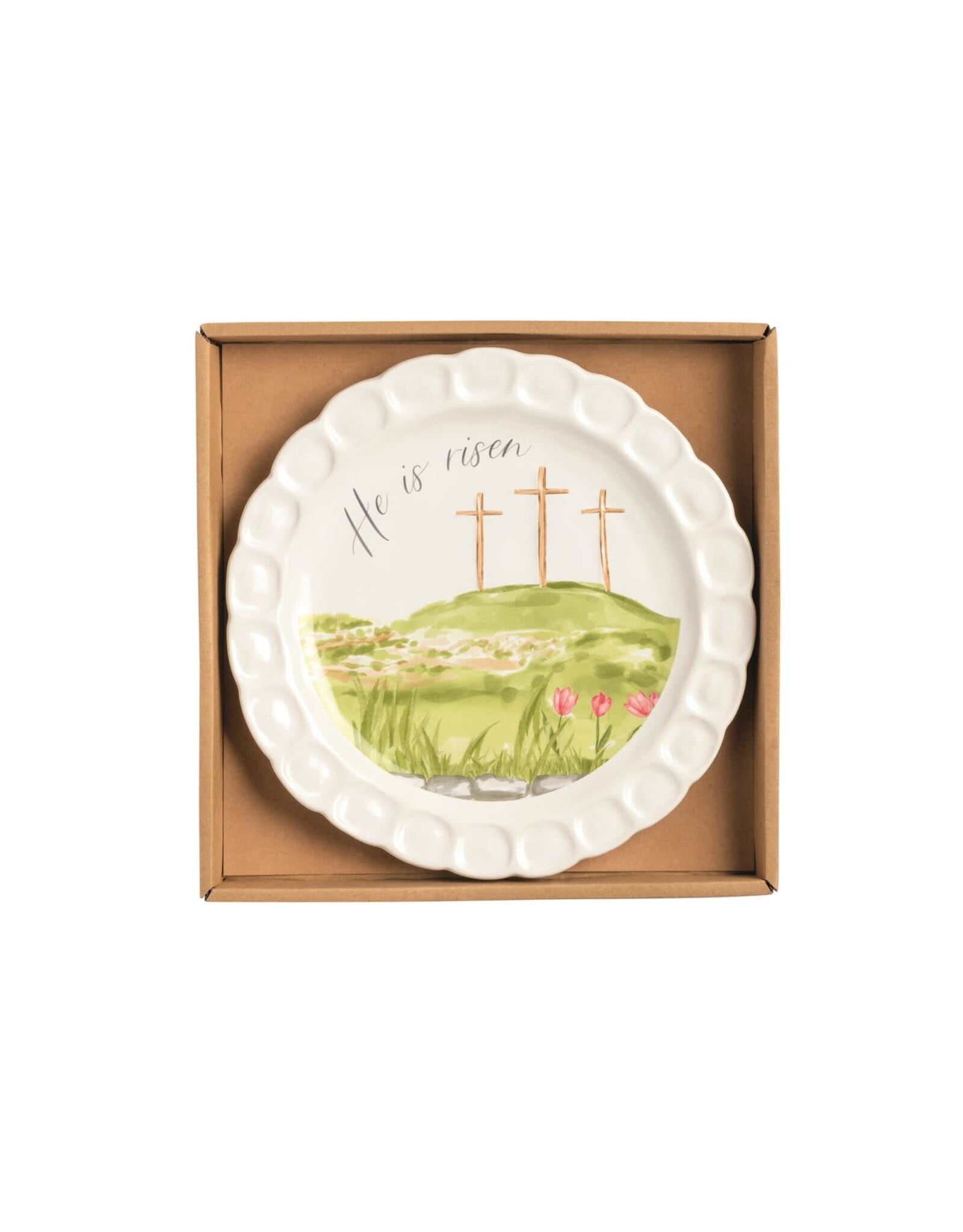BOXED EASTER CROSS PLATE