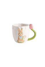 PINK TULIP HANDLE MUG