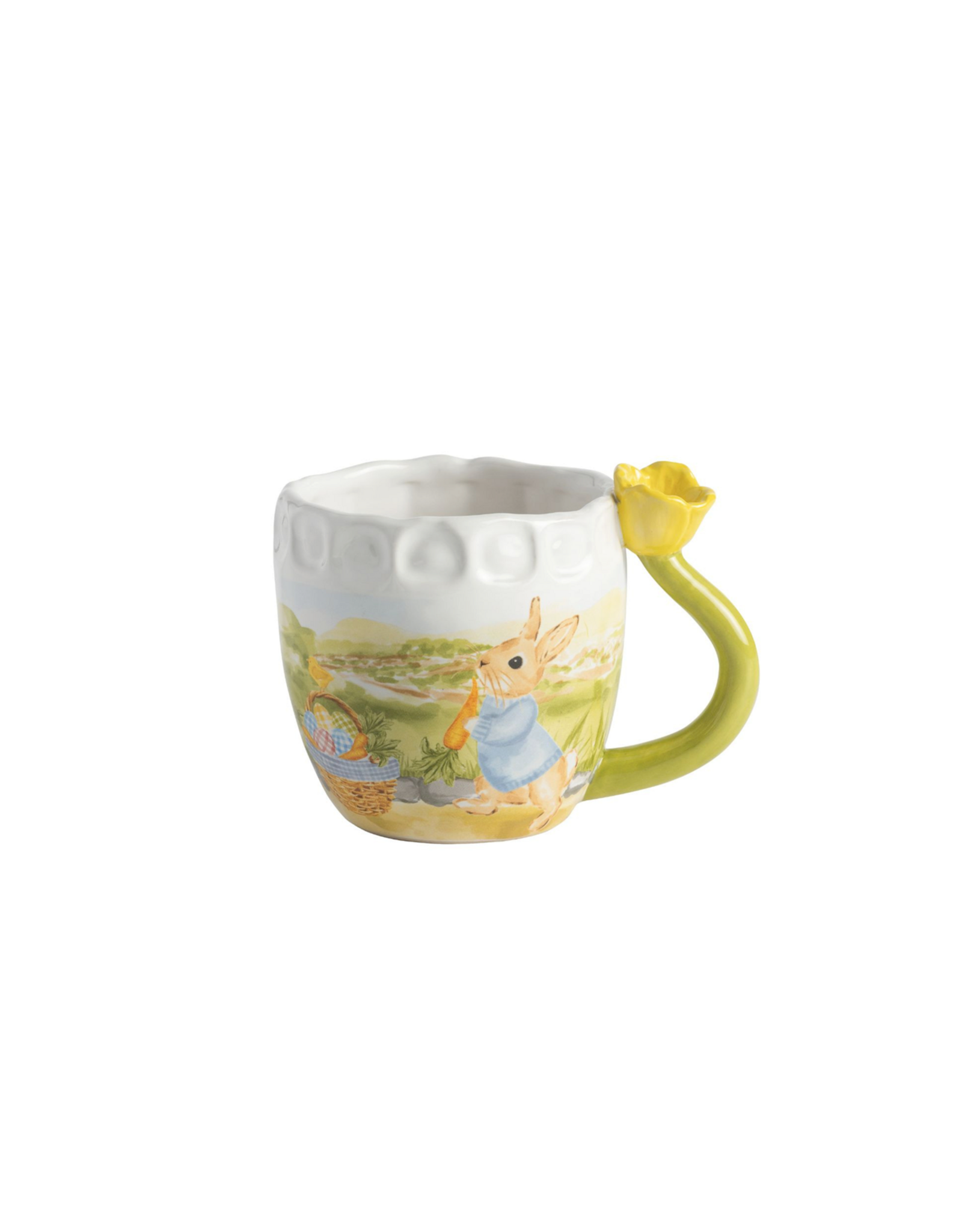 YELLOW TULIP HANDLE MUG